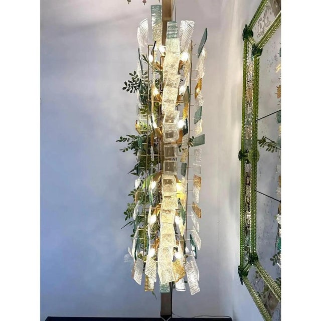 Early 21st Century Monumental Rectangular Strip Listelli Murano Glass Chandelier by Simoeng For Sale - Image 5 of 16