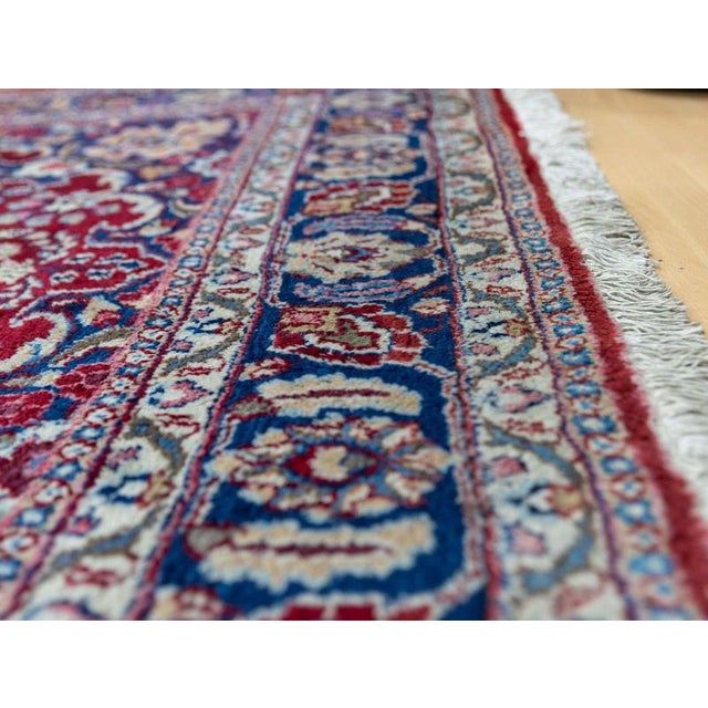 Hand-Knotted Sabzevar Rug in Wool For Sale - Image 14 of 16
