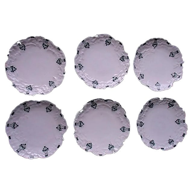 Small Antique Plates, Set of 6 For Sale