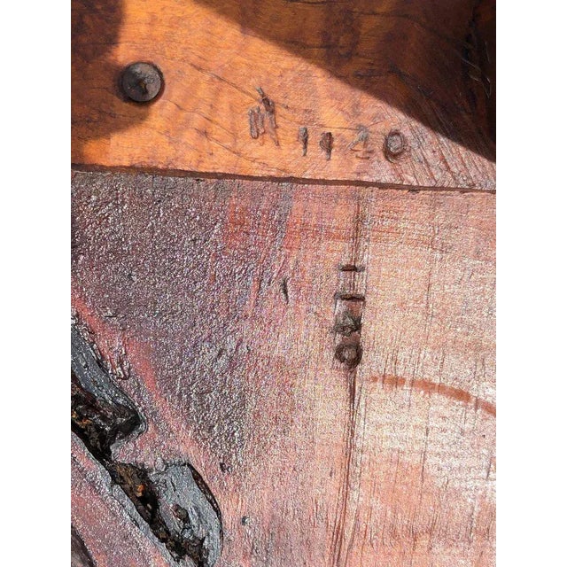 Brown Mid-Century Modern Live Edge Bench or Table For Sale - Image 8 of 12