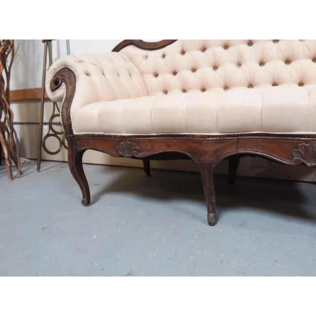 Brown 18th Century Walnut Piedmontese Sofa For Sale - Image 8 of 11