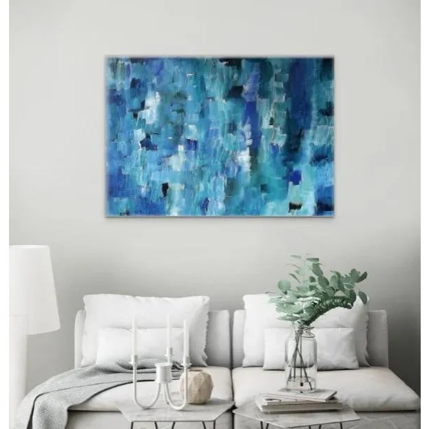 Not Yet Made - Made To Order "It's a Blue Thing" Original Canvas Limited Edition Abstract Art Print For Sale - Image 5 of 5