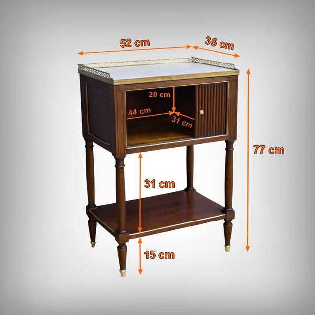 Mid-19th Century Louis XVI Mahogany Roll-Top Coffee Table For Sale - Image 15 of 16