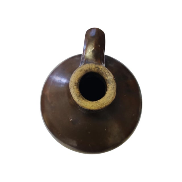 Mid 19th Century 19th Century Albany Slip Glaze Brown Jug For Sale - Image 5 of 6