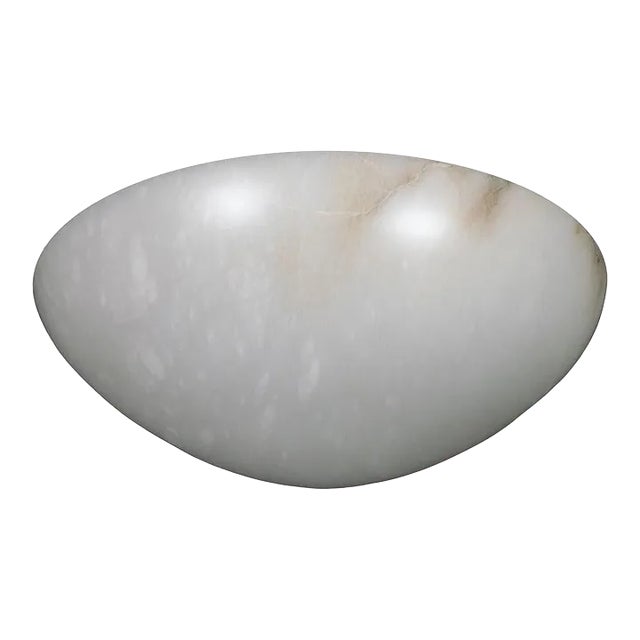 Single Art Deco Inspired Spanish Alabaster Sconce For Sale