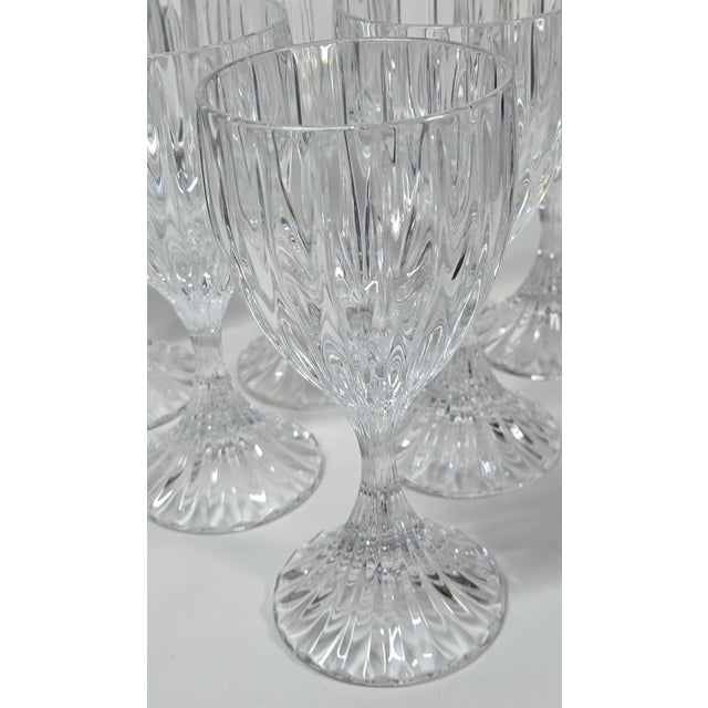 Hollywood Regency Crystal Goblets- Set of Six For Sale - Image 9 of 16