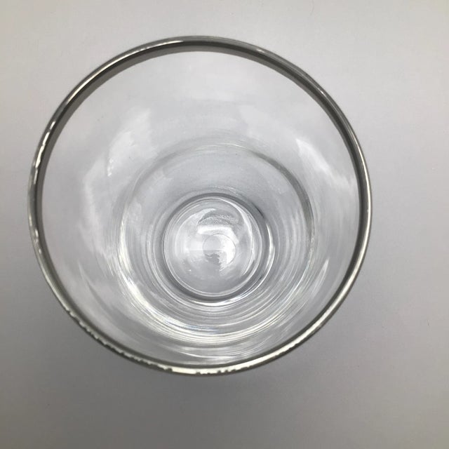 1960s Crystal Platinum Rim Dorothy Thorpe Tumblers-Set of 5 For Sale - Image 5 of 12