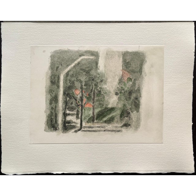 Giorgio Morandi (1890-1964) "Paesaggio" (Landscape) Colour Photo-lithograph on thick cotton handmade paper Signed in the...