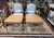 Find pair of vintage Country French end tables in blonde wood with shell carvings and slender cabriol legs. Each measures...