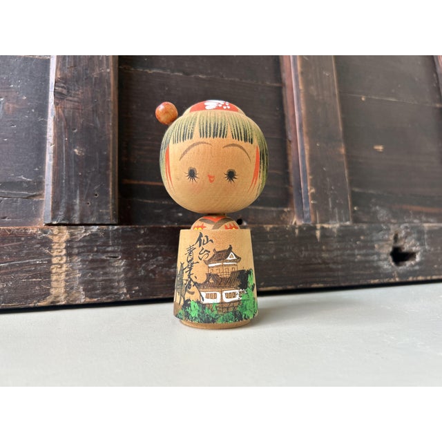 1960s Vintage Hirosaki Castle Kokeshi Doll, Japan, 1960s For Sale - Image 5 of 8