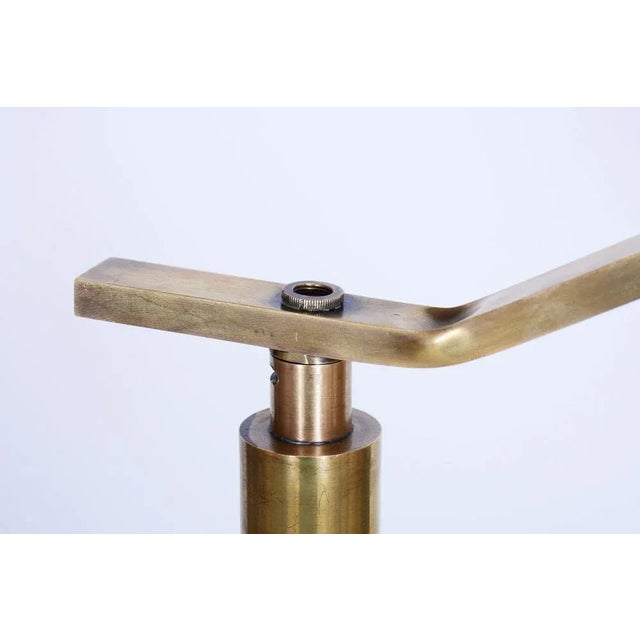 1930s Czech Art Deco Floor Lamp in Walnut & Brass, 1930s For Sale - Image 5 of 10