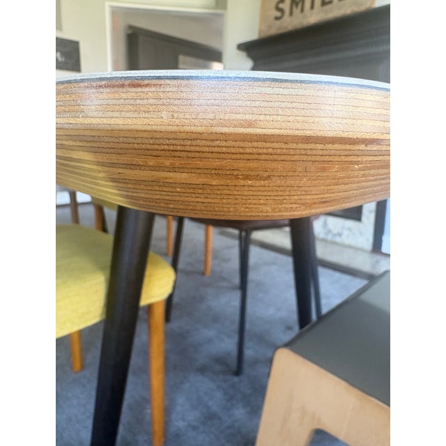 Mid-Century Modern Color Block 8’ Kitchen Table Custom Designed For Sale - Image 3 of 4
