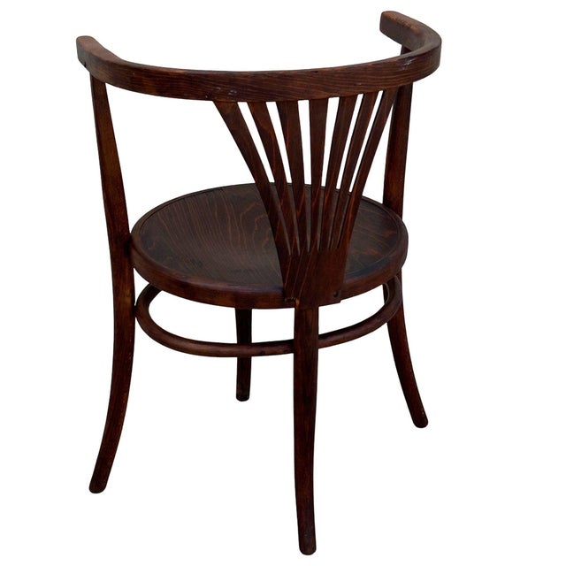 Early Modenrist Shellback Model B28 Armchair No. 28 by Thonet-Mundus For Sale - Image 4 of 7