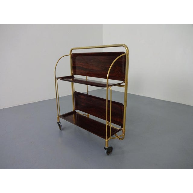 Vintage Rosewood Tea Cart from Gerlinol, 1970s For Sale - Image 6 of 17