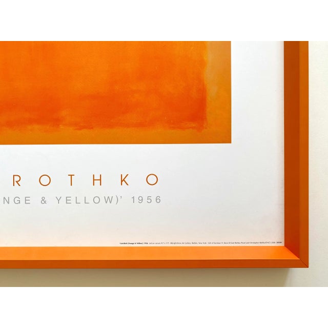 Mark Rothko Vintage Lithograph Print Framed Abstract Expressionist Poster " Untitled ( Orange & Yellow ) " 1956 For Sale - Image 12 of 13