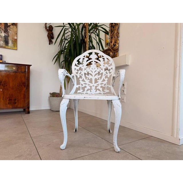 Antique Iron Garden Chair, 1890s For Sale - Image 5 of 10