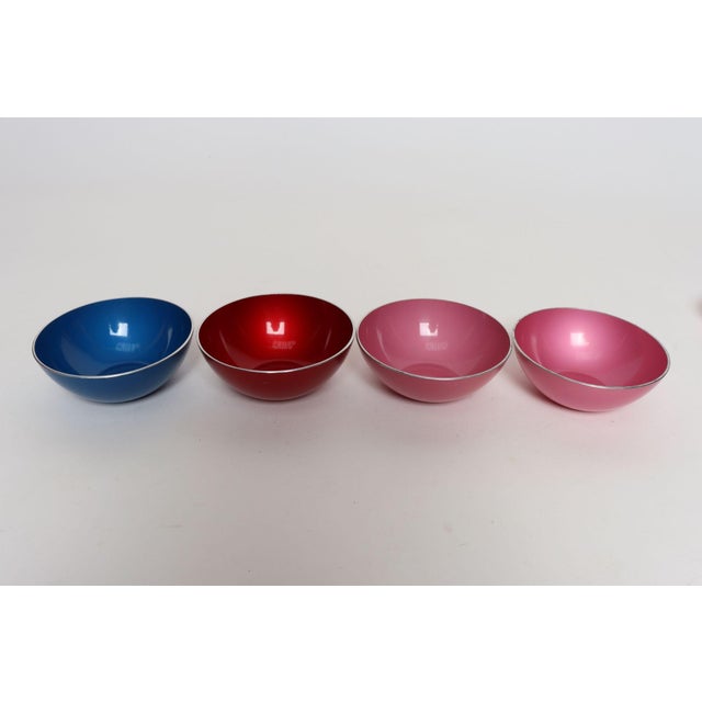 Metal Set of Ten Norwegian Modern Enamel Multi-Color Bowls by Bjørn Engø for Emalox For Sale - Image 7 of 18