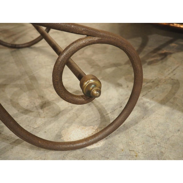 Petite French Iron and Marble Table De Boucherie or Pastry Table, Circa 1890 For Sale - Image 4 of 18