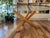 Transparent Aikidi Dinning Table 67 Inch Clear Glass and Canaletto Walnut Finish Leg For Sale - Image 8 of 10