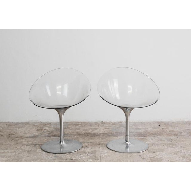 Kartell Vintage Space Age Eros Armchairs by Philippe Starck for Kartell, 1970s, Set of 2 For Sale - Image 4 of 12