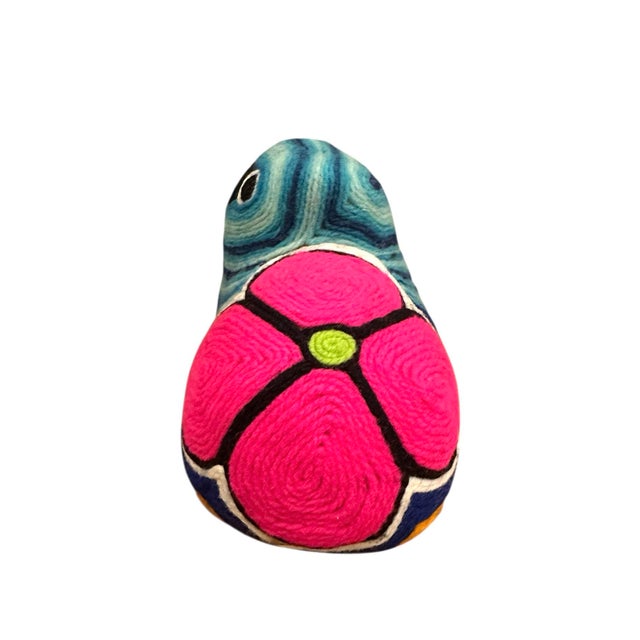 Vintage Iris Apfel Owned Mexican Huichol Folk Art Multicolored Yarn Spirit Animal Cat Figure / Statue / Sculoture For Sale In Dallas - Image 6 of 9