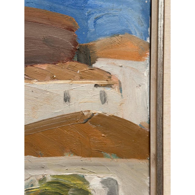 Original Swedish Oil on Canvas – “Cityscape” by Sven‑Erik Markhed – Signed – 50 × 58 cm (19.7" × 22.8") A characterful...