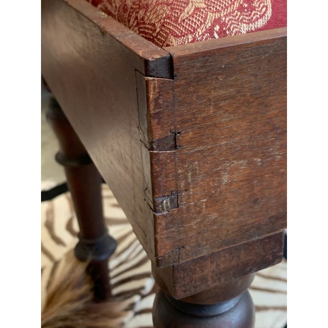 Antique 1800s French Bidet Stool Upholstered Bench For Sale In Palm Springs - Image 6 of 9