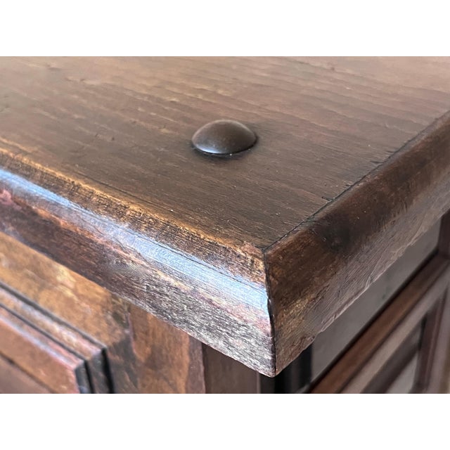 Wood Spanish Carved Walnut Chest of Drawers, Nightstands or Narrow Console, 1920s For Sale - Image 7 of 18