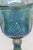 Indiana Glass Iridescent Blue Harvest Grape Goblet 70s Carnival Glass Cup 4731b For Sale In Miami - Image 6 of 7