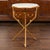 Mid 20th Century French Vintage Gilt Metal Side Table with Faux Bois Style Legs and Marble Top For Sale - Image 5 of 11