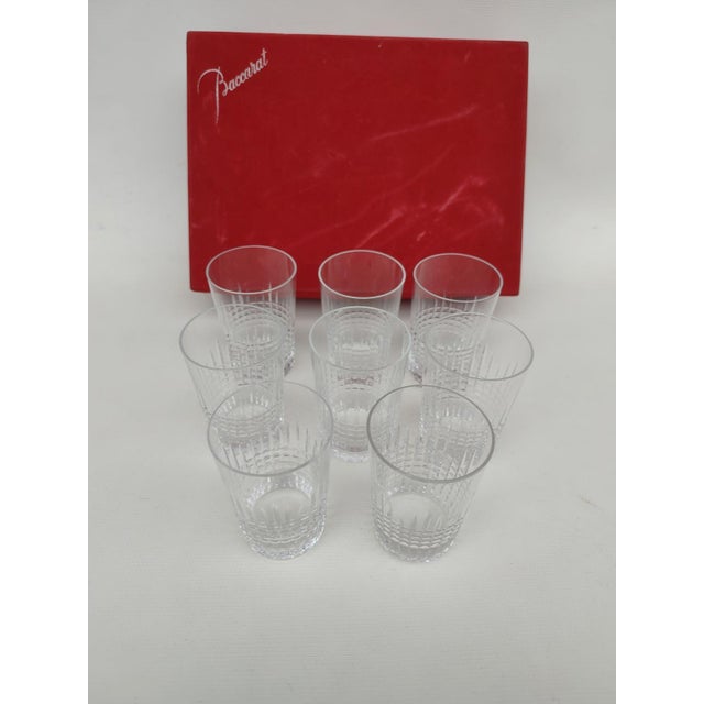 Vintage Crystal Tumblers from Baccarat, 1950s, Set of 8 For Sale - Image 6 of 8