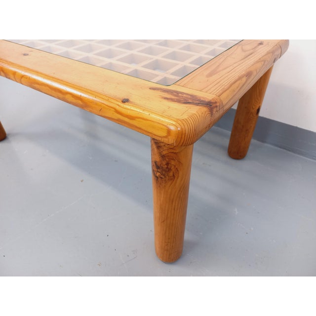 Vintage Coffee Table in Pine and Glass, 1960s For Sale - Image 6 of 15