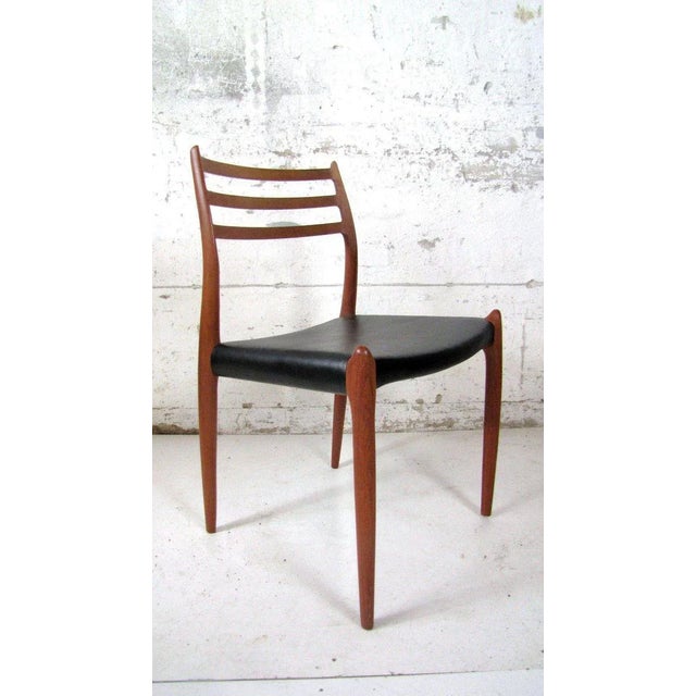 Teak Model 78 Dining Chairs by N.O. Moller for JL Moller, Set of 6 For Sale - Image 6 of 6