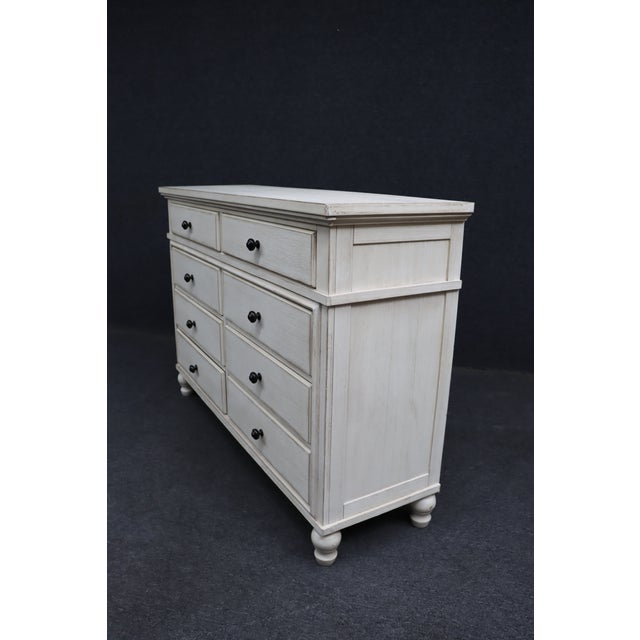 Millennium by Ashley Antiqued White 8-Drawer Dresser For Sale - Image 10 of 13