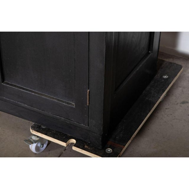 English Ebonised Pine Glazed Dresser, 1920 For Sale - Image 17 of 18