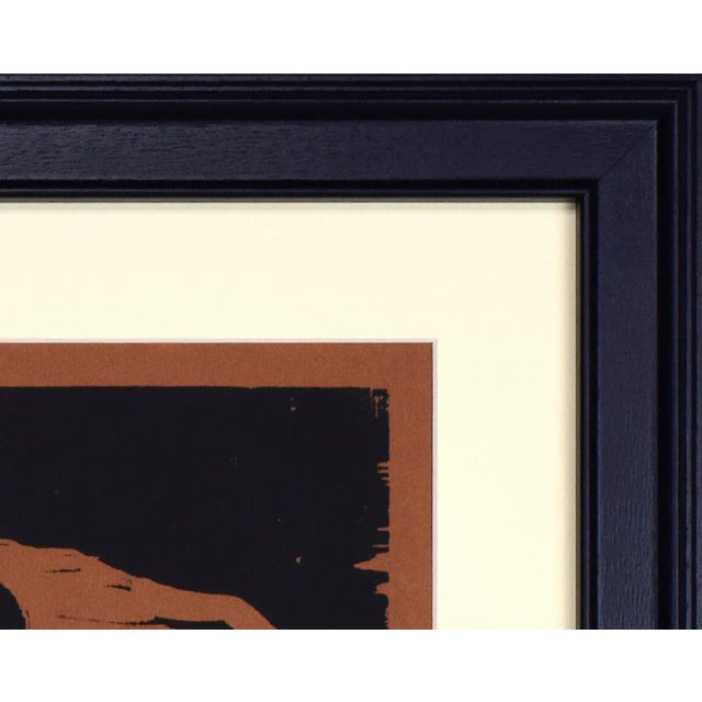 Vintage Mid Century Modernist Expressionist Abstract Wood Block Print by Noreen Haslinger For Sale In New York - Image 6 of 7
