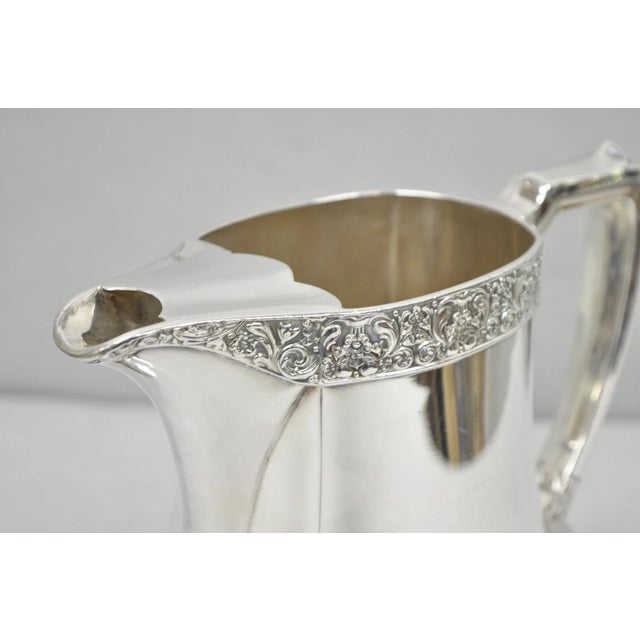 Oneida Vintage Oneida Coronation Community Silver Plated Water Pitcher With Handle For Sale - Image 4 of 15