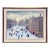 Mid 20th Century New York City Folk Art Winter Street Scene, City Hall Park Ice Skaters – Framed For Sale
