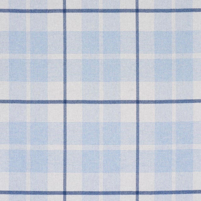 Contemporary SAMPLE - Schumacher Montana Wool Plaid Fabric In Arctic For Sale - Image 3 of 6