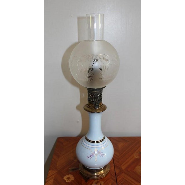 Metal 19th Century Oil Lamps, Set of 2 For Sale - Image 7 of 14