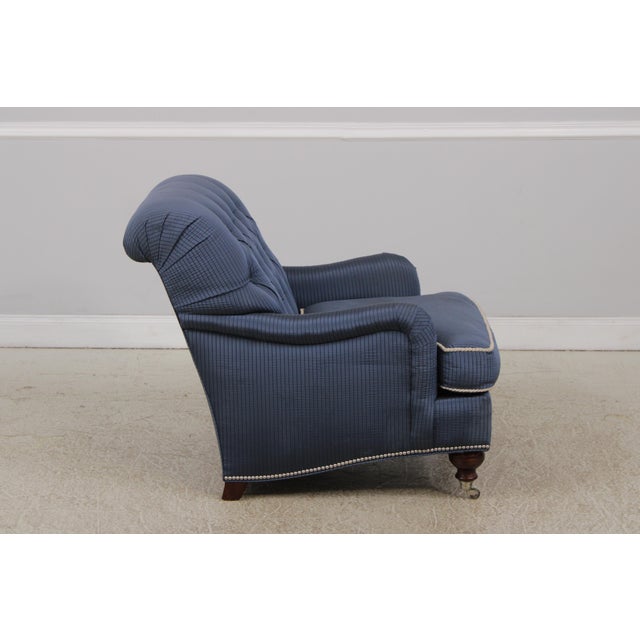 Pair Lillian August Blue Upholstered Club Chairs For Sale In Philadelphia - Image 6 of 16