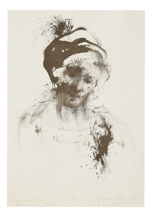 Margarethe Krieger, Oskar Werner, 20 Years Old, as ‘Announcer in ‘Everyman, 1987, Lithograph