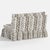 Capra Ruffle Settee in Linny Ikat Brown For Sale In Chicago - Image 6 of 7
