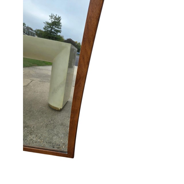 Century Furniture Vintage Danish Modern Century Furniture Wall Mirror Rectangular Dresser Chest For Sale - Image 4 of 8