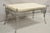 Late 20th Century Decorator Wrought Iron Scrolling French Country Style Gray Lattice Bench For Sale - Image 12 of 12