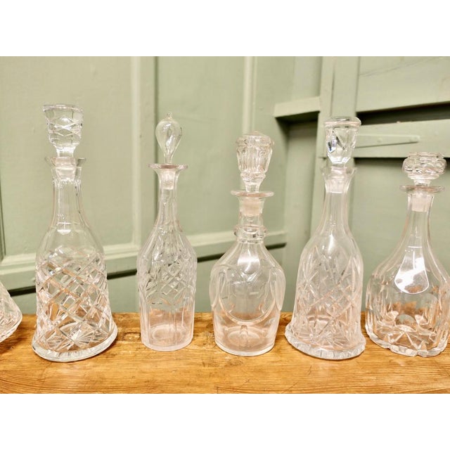 Glass and Crystal Decanters, 1900s, Set of 13 For Sale - Image 4 of 8