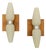 Wood and Opaline Glass Wall Lamps by Temde, Switzerland, 1960s, Set of 2 For Sale
