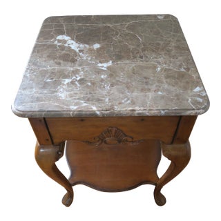 Drexel Heritage Accents Francais Nightstand (French Marble Table) For Sale