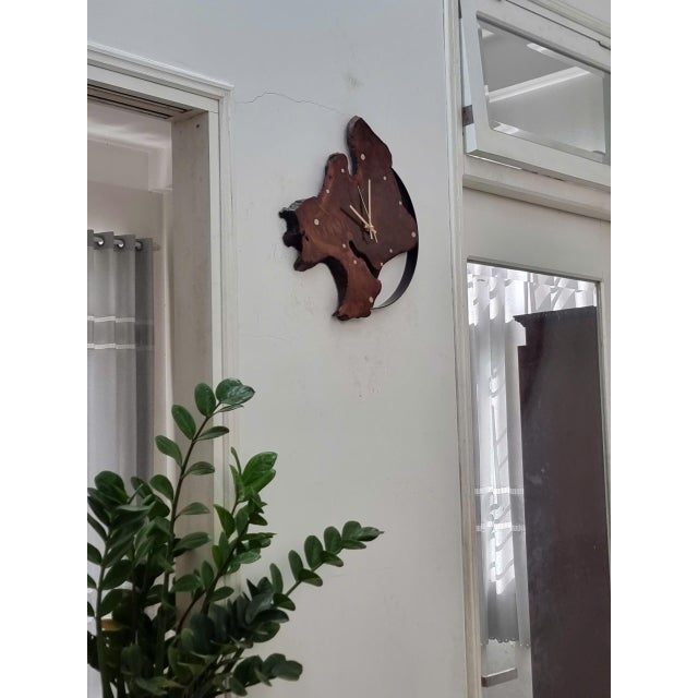 Moonlight Reverie – One-of-a-Kind Handcrafted Driftwood Wall Clock Sculpture For Sale - Image 9 of 18