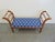 Italian Late 20th Century Italian Style Cherry Upholstered Bench For Sale - Image 3 of 7